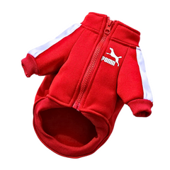 Winter Baseball Dog Jacket for Small Medium Pets