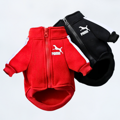 Winter Baseball Dog Jacket for Small Medium Pets