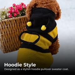 Cute Bee Pet Hoodie for Dogs & Cats