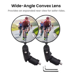 Bicycle Handlebar Convex Rear View Mirror Acrylic