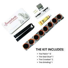 Bicycle Tire Repair Kit with Cold Patches & Tools