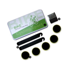 Bicycle Tire Repair Kit with Cold Patches & Tools