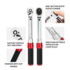 Torque Wrench Tool Set with Hex, Torx & Screw Bits (2–24Nm)
