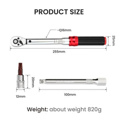 Torque Wrench Tool Set with Hex, Torx & Screw Bits (2–24Nm)