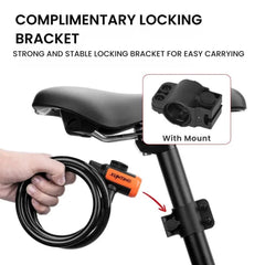 Bike Lock with Keys – Anti-Theft Coiled Cable Lock
