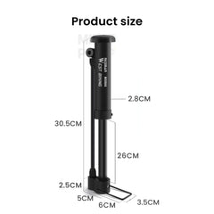 Bike Pump 80 PSI Floor Inflator for Schrader