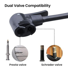 Bike Pump Dual Head Adapter for Valves
