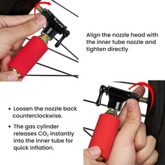 Bike Pump Mini CO2 Inflator –  Valve Adapter