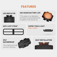 Bluetooth Bike Cadence, Speed & Heart Rate Sensor Set