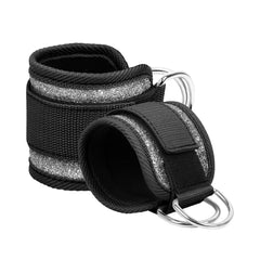 Adjustable Double D-Ring Ankle Straps for Gym Workouts