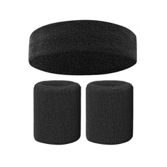 Sports Sweatband & Wristband Set – Cotton Comfort