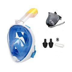 Full Face Snorkel Mask 180° View Anti-Fog Leak-Proof