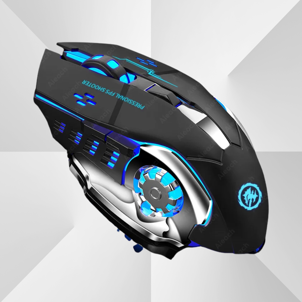 Rechargeable Wireless Gaming Mouse with Silent Clicks