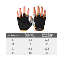 Breathable Half-Finger Cycling Gloves — Orange