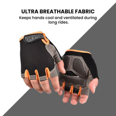 Breathable Half-Finger Cycling Gloves — Padded Grip