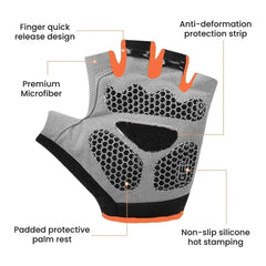 Breathable Half-Finger Cycling Gloves — Padded Grip