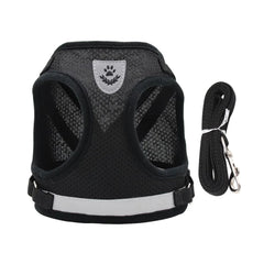 Breathable Reflective Dog Harness with Leash – Soft Mesh