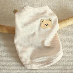 Cozy Knit Dog Sweater with Cute Bear Patch