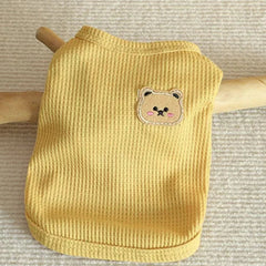 Cozy Knit Dog Sweater with Cute Bear Patch