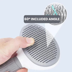 Button Pet Grooming Brush — One-Click Hair Remover