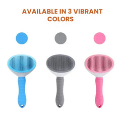 Button Pet Grooming Brush — One-Click Hair Remover
