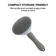 Button Pet Grooming Brush — One-Click Hair Remover