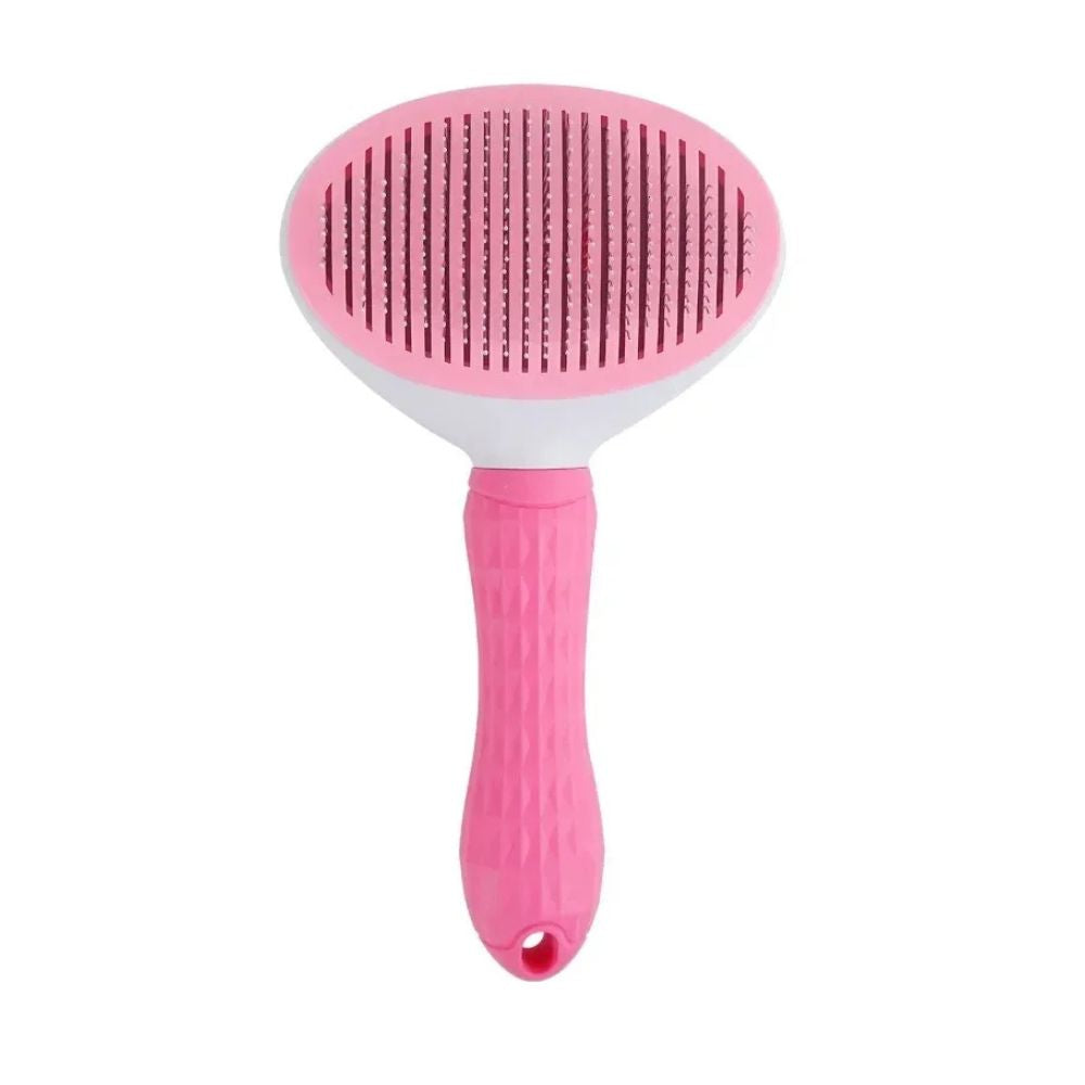 Button Pet Grooming Brush — One-Click Hair Remover