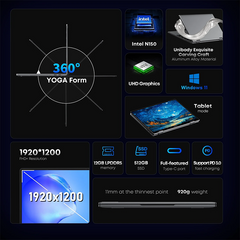 CHUWI MiniBook X: 2-in-1 Laptop, 12GB, 512GB SSD, Win 11