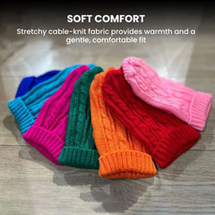 Cable Knit Dog Sweater – Warm Winter Pet Jumper S-XL