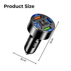 250W 5-Port Fast Car Charger for All Your Devices
