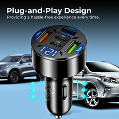 250W 5-Port Fast Car Charger for All Your Devices
