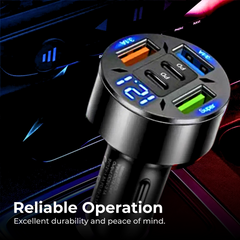 250W 5-Port Fast Car Charger for All Your Devices