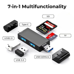 7-in-1 USB 3.0 Card Reader for SD & Micro SD