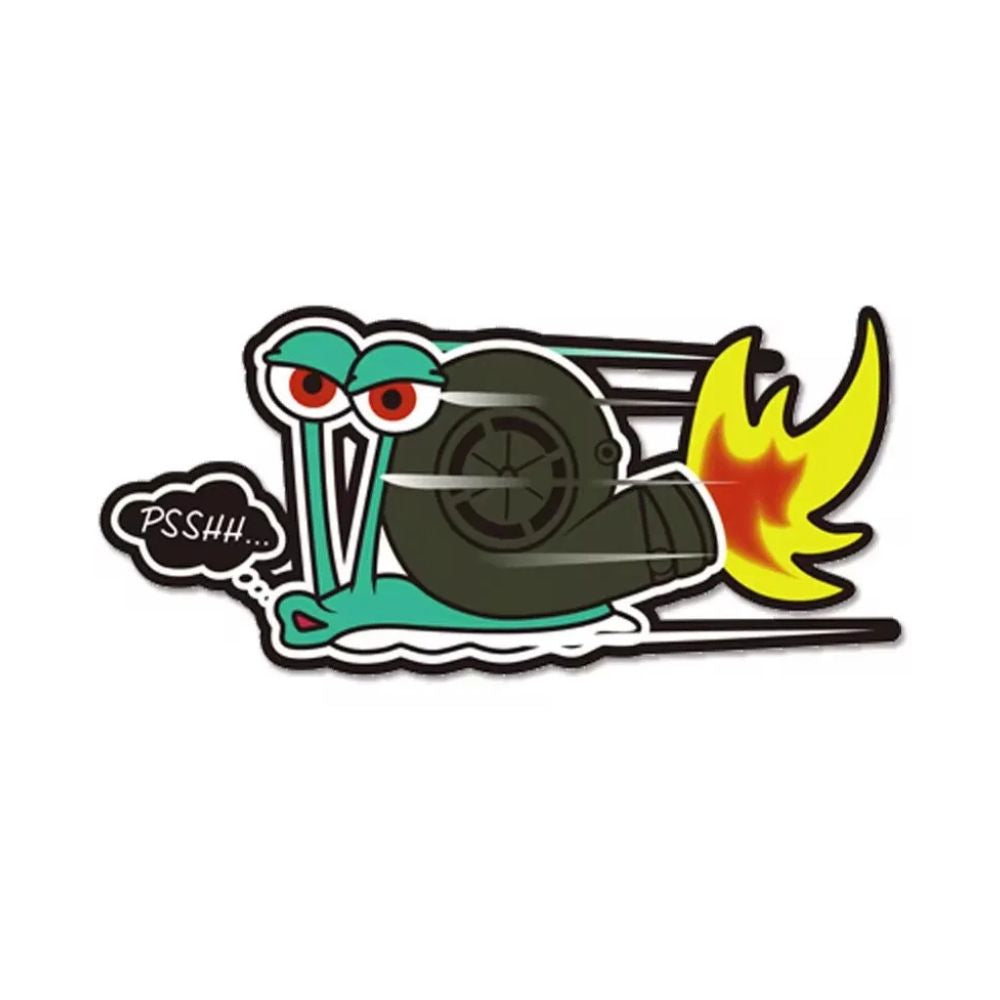 Funny Snail Turbo Car Sticker – Vinyl Racing Decal