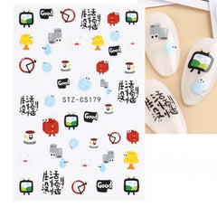 Cat Nail Stickers 3D Kawaii Design for Cute Manicure Charm