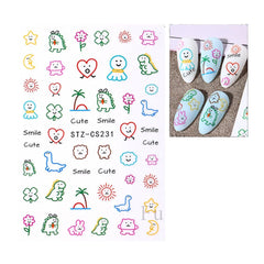 Cat Nail Stickers 3D Kawaii Design for Cute Manicure Charm