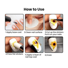 Cat Nail Stickers 3D Kawaii Design for Cute Manicure Charm