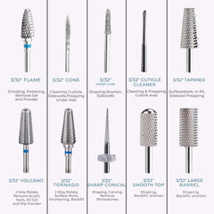 Pro Nail Drill Bit Set — 2.35mm Ceramic Burrs