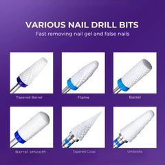 Pro Nail Drill Bit Set — 2.35mm Ceramic Burrs