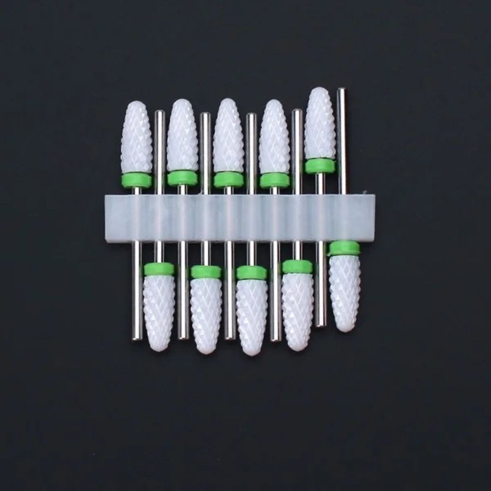 Ceramic Nail Drill Bits Set 10pcs for Manicure Pedicure Tool