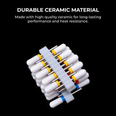 Ceramic Nail Drill Bits Set 10pcs for Manicure Pedicure Tool