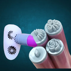Chic Nail Art Stamp Pen Set 9D Daisy Star Heart DIY