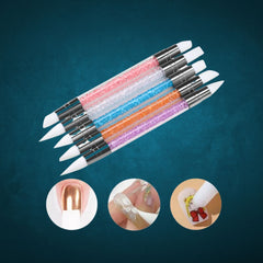 Chic Nail Art Stamp Pen Set 9D Daisy Star Heart DIY