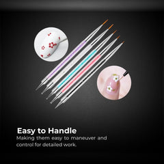 Chic Nail Art Stamp Pen Set 9D Daisy Star Heart DIY