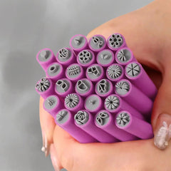 Chic Nail Art Stamp Pen Set 9D Daisy Star Heart DIY