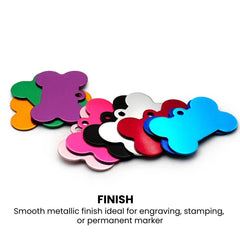 Classic Bone Pet ID Tags — 20pcs Assorted Colors