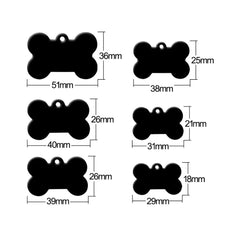 Classic Bone Pet ID Tags — 20pcs Assorted Colors