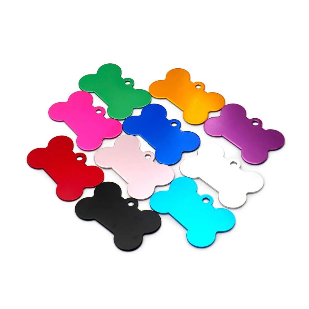 Classic Bone Pet ID Tags — 20pcs Assorted Colors