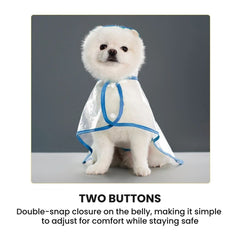 Clear Reflective Dog Raincoat with Harness Hole