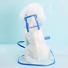 Clear Dog Raincoat with Hood — Waterproof Pet Poncho